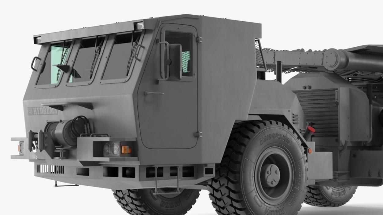 3D model Mine Flail Vehicle Hydrema 910 Grey