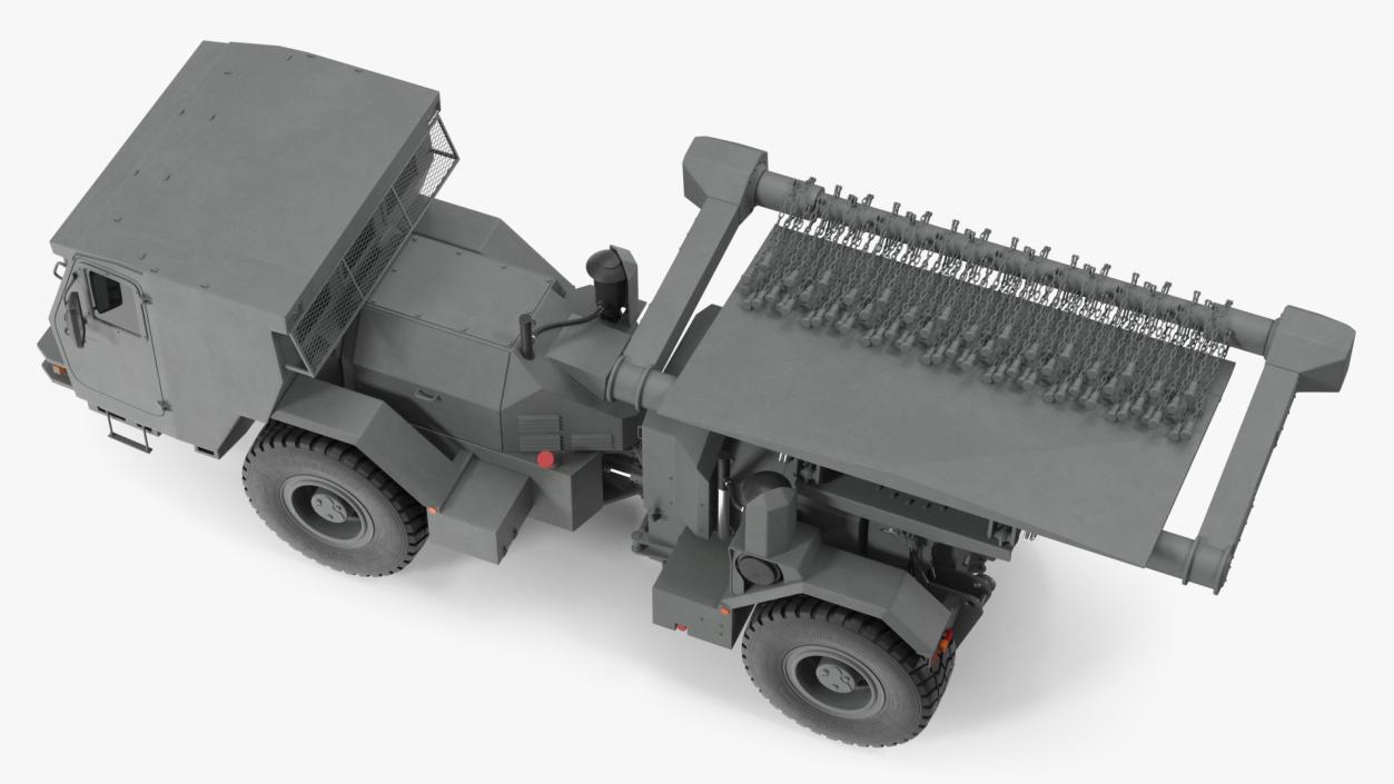 3D model Mine Flail Vehicle Hydrema 910 Grey