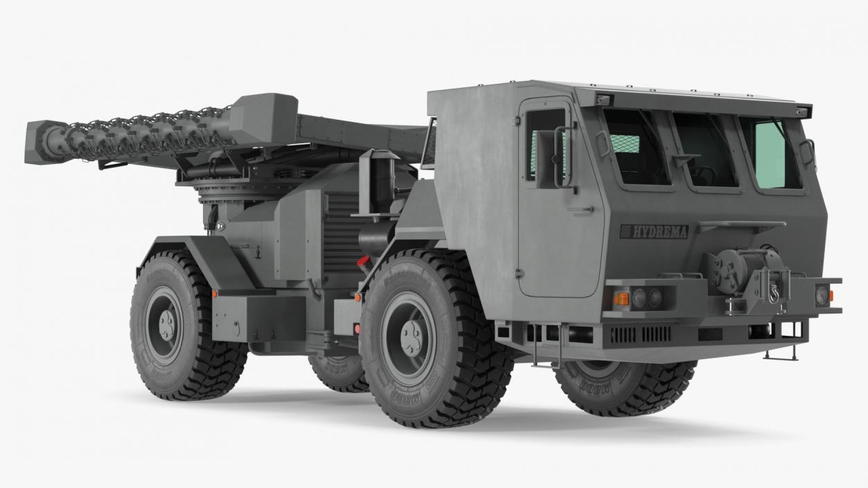 3D model Mine Flail Vehicle Hydrema 910 Grey