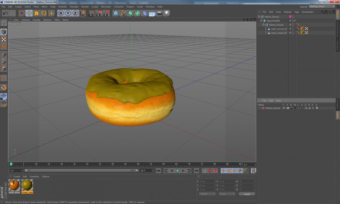 Yellow Donut 3D