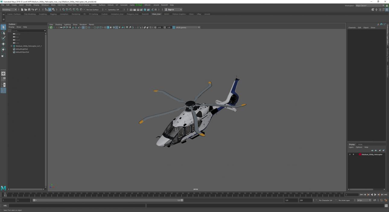 3D model Medium Utility Helicopter