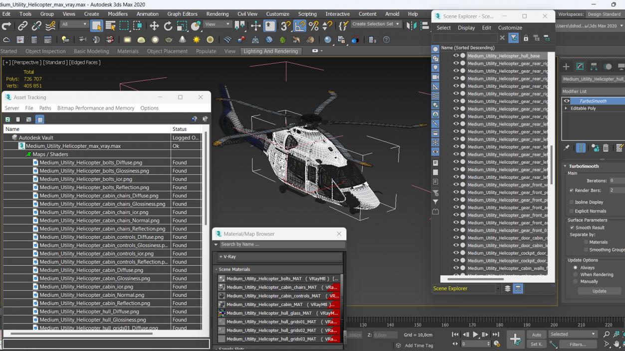 3D model Medium Utility Helicopter