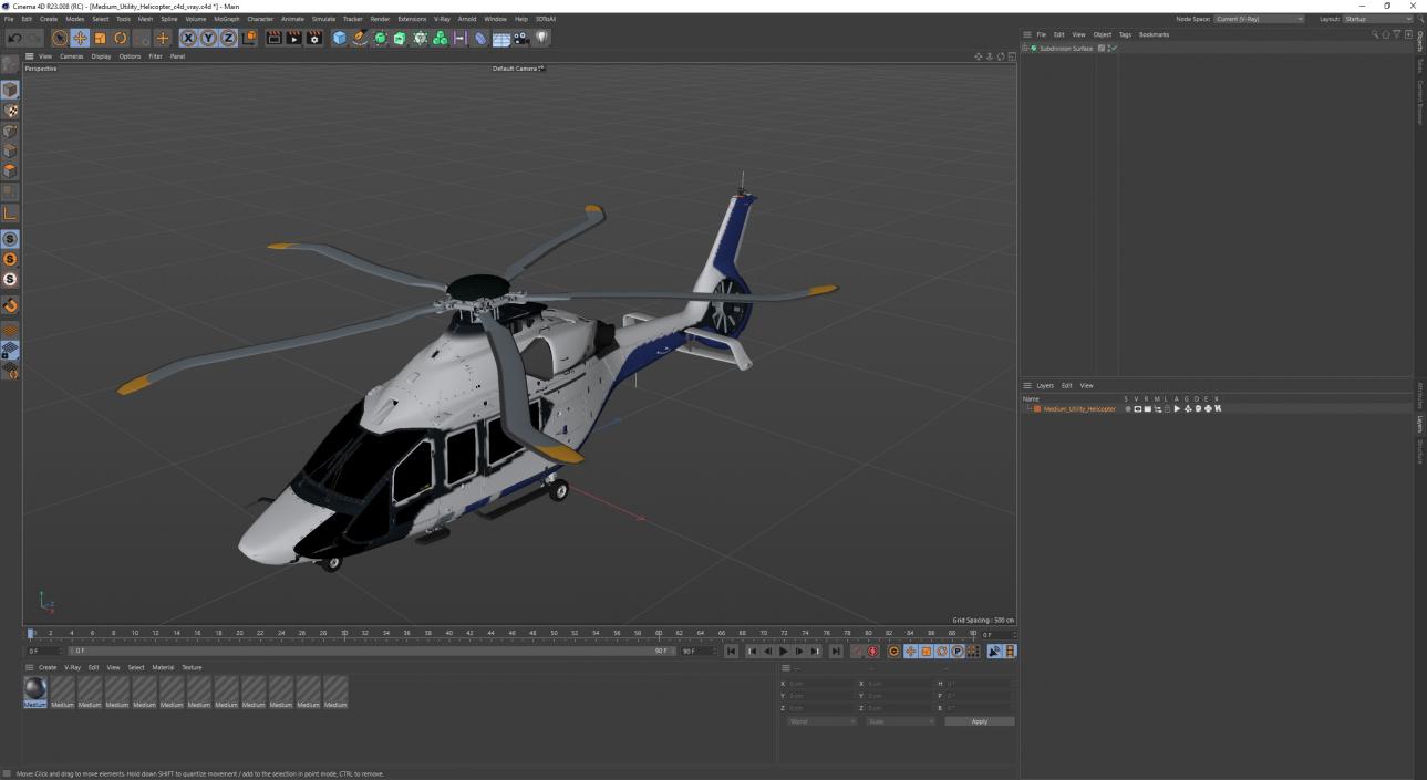 3D model Medium Utility Helicopter