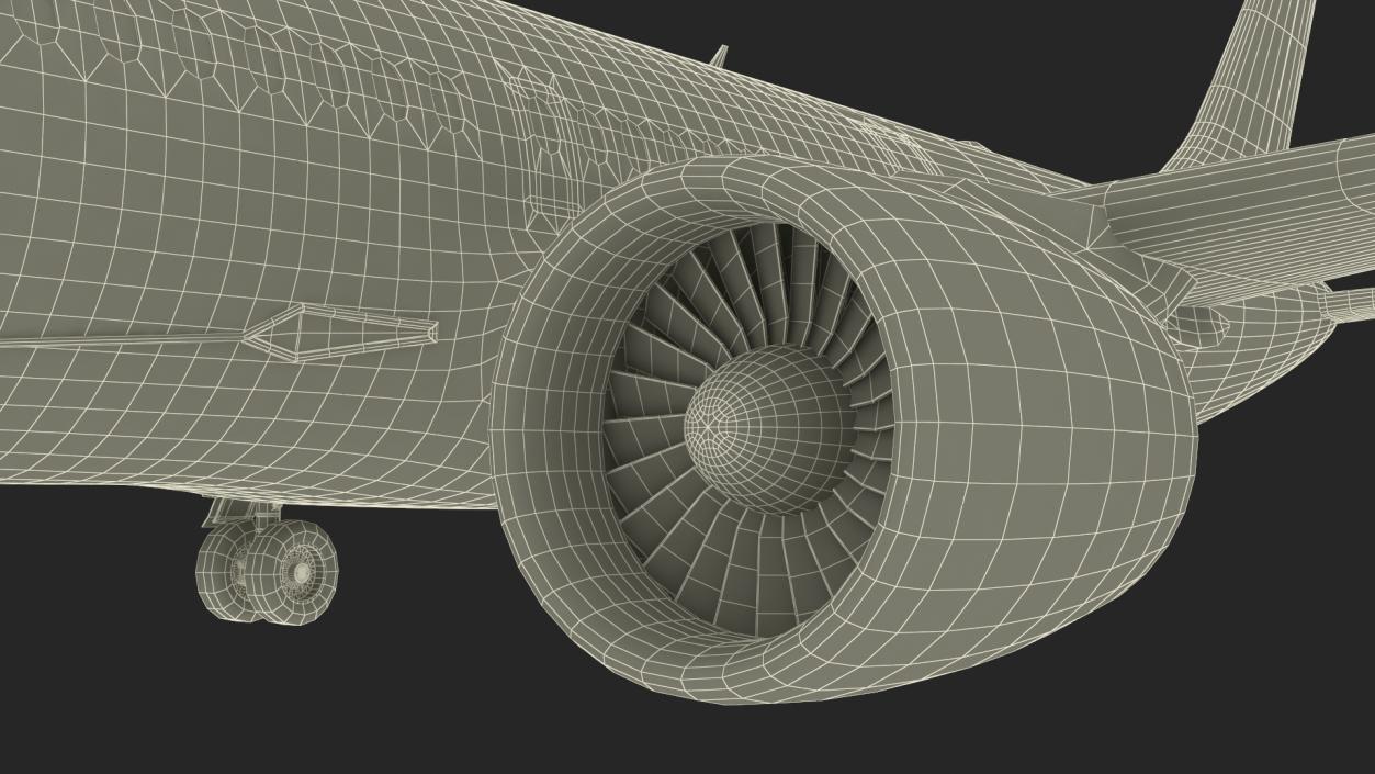 Concept Modern Aircraft Turbofan 3D