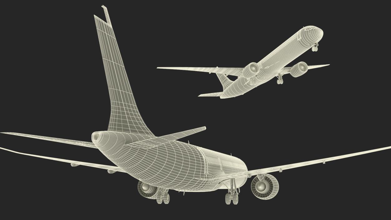 Concept Modern Aircraft Turbofan 3D