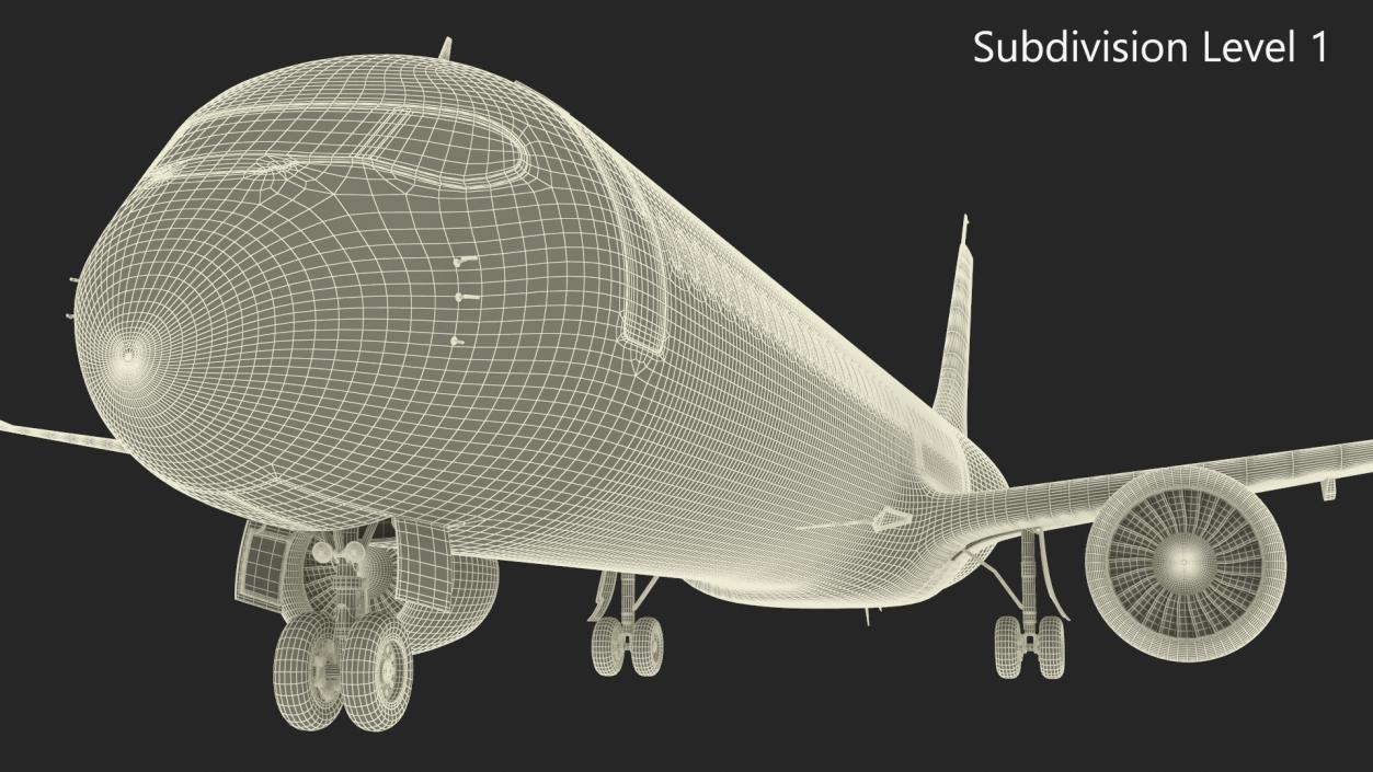 Concept Modern Aircraft Turbofan 3D