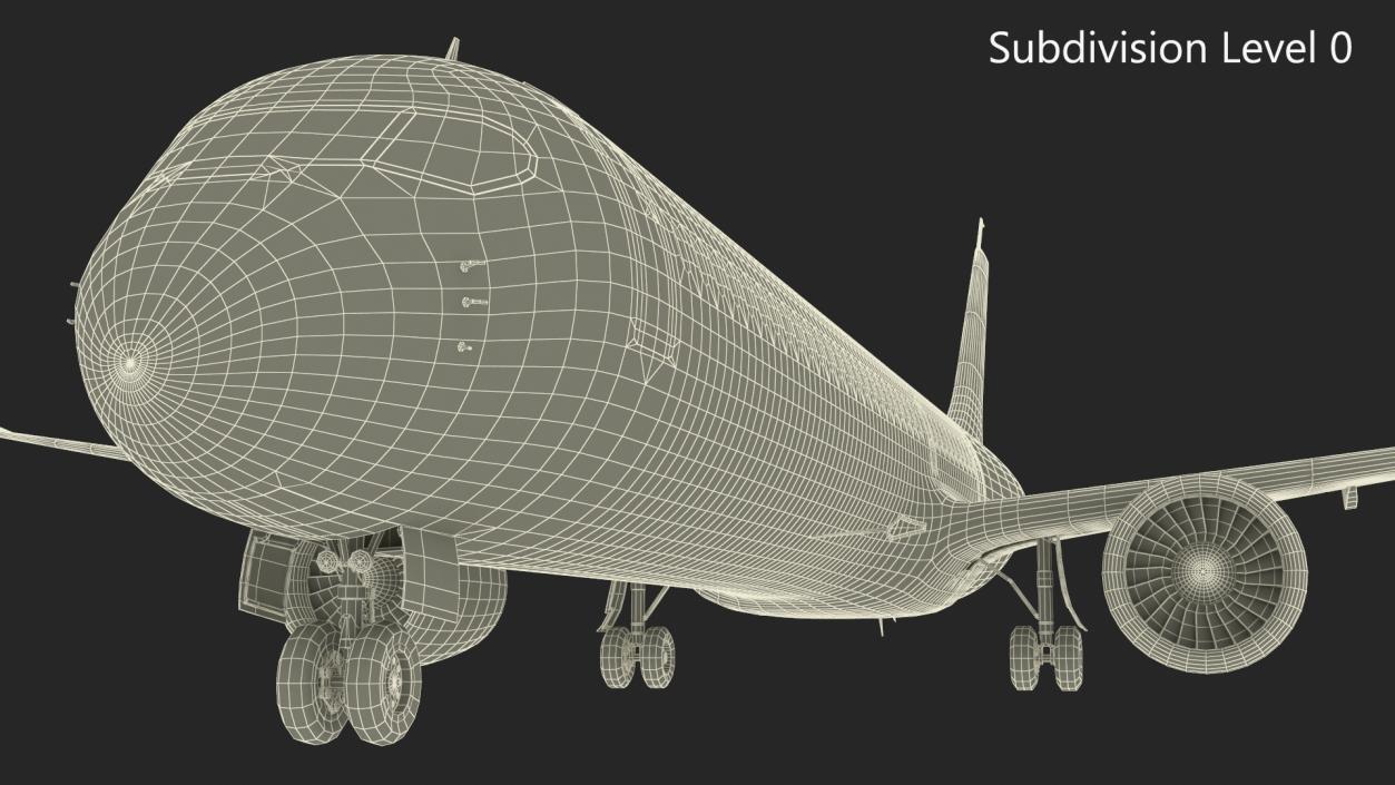 Concept Modern Aircraft Turbofan 3D