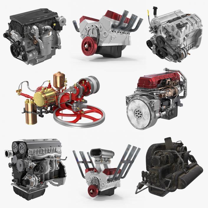 Car Engines Collection 3 3D model