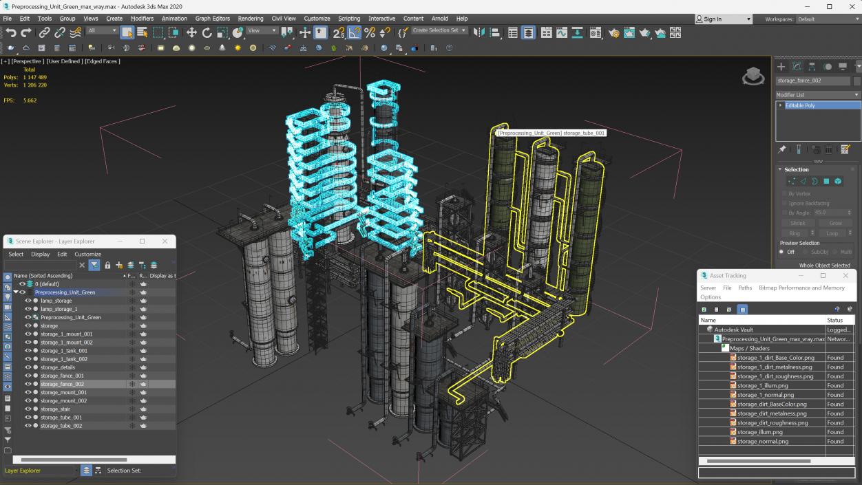 Preprocessing Unit Green 3D model