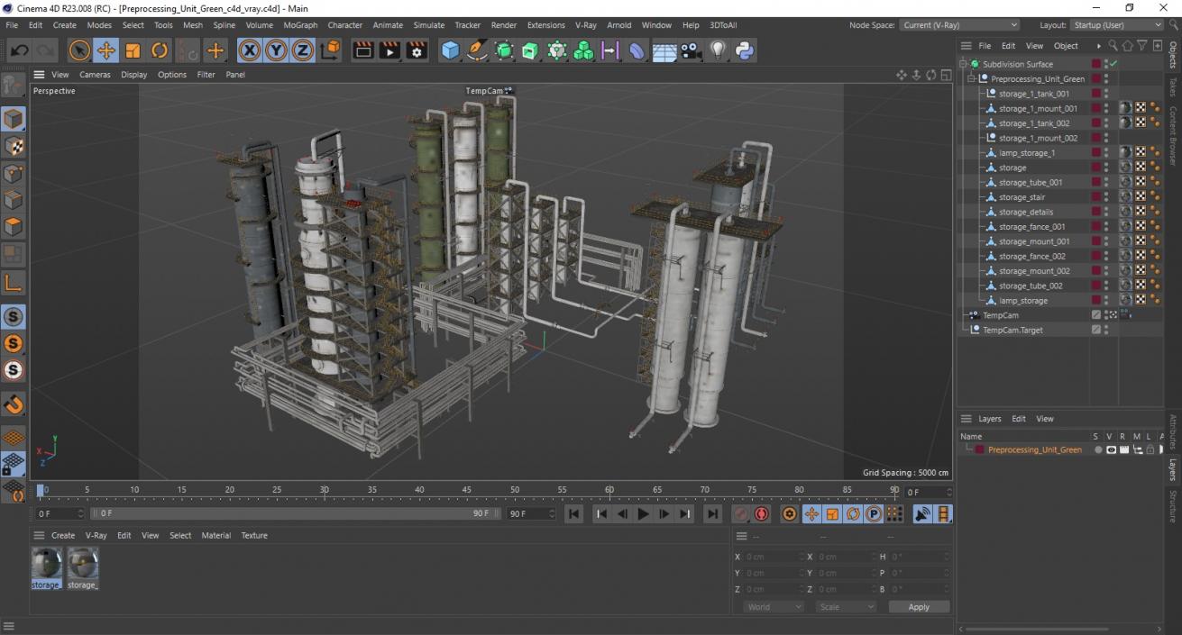 Preprocessing Unit Green 3D model