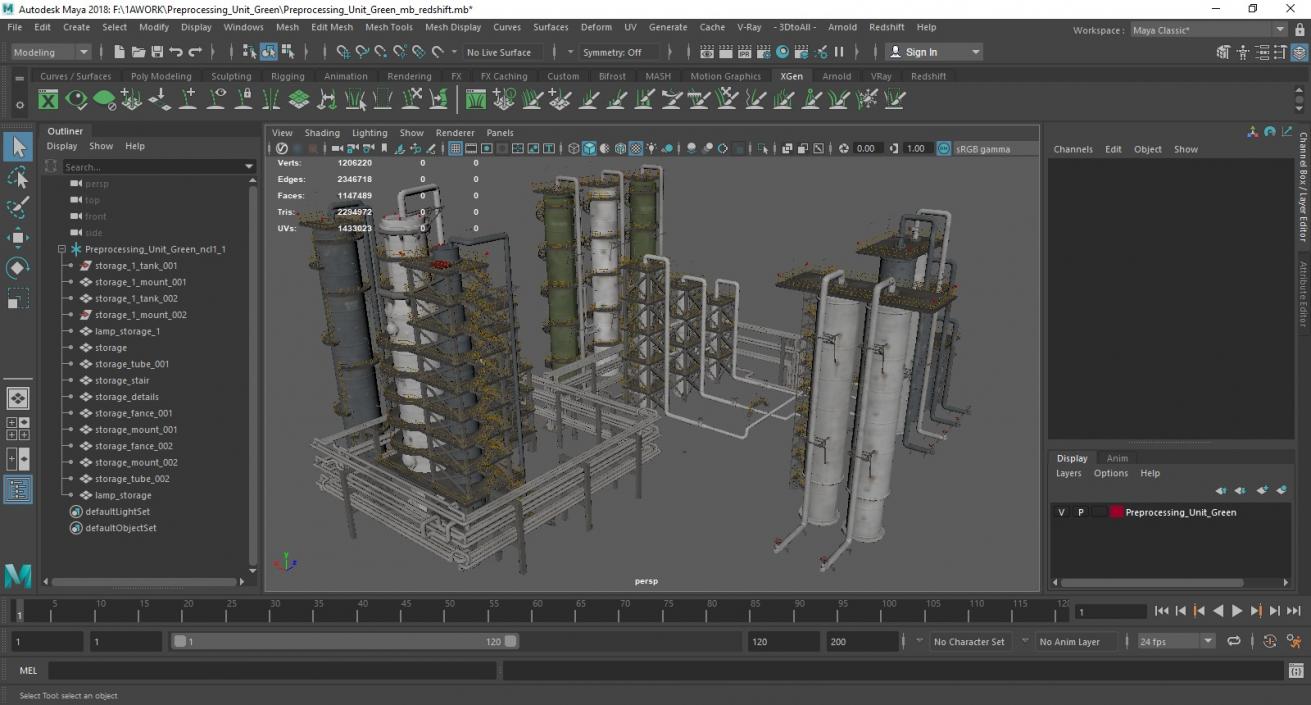 Preprocessing Unit Green 3D model