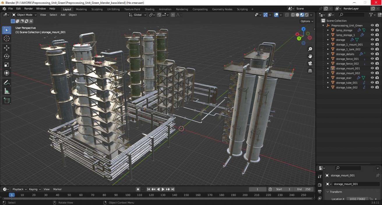 Preprocessing Unit Green 3D model