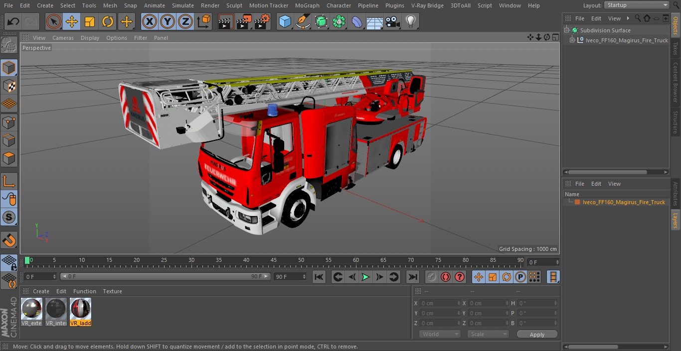 3D model Iveco FF160 Magirus Fire Truck