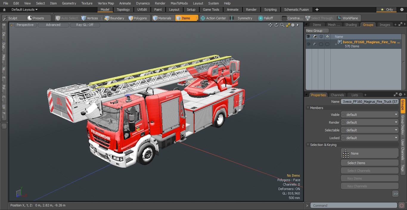 3D model Iveco FF160 Magirus Fire Truck