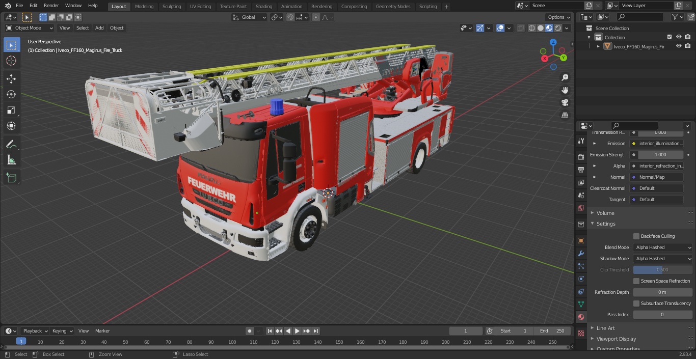 3D model Iveco FF160 Magirus Fire Truck