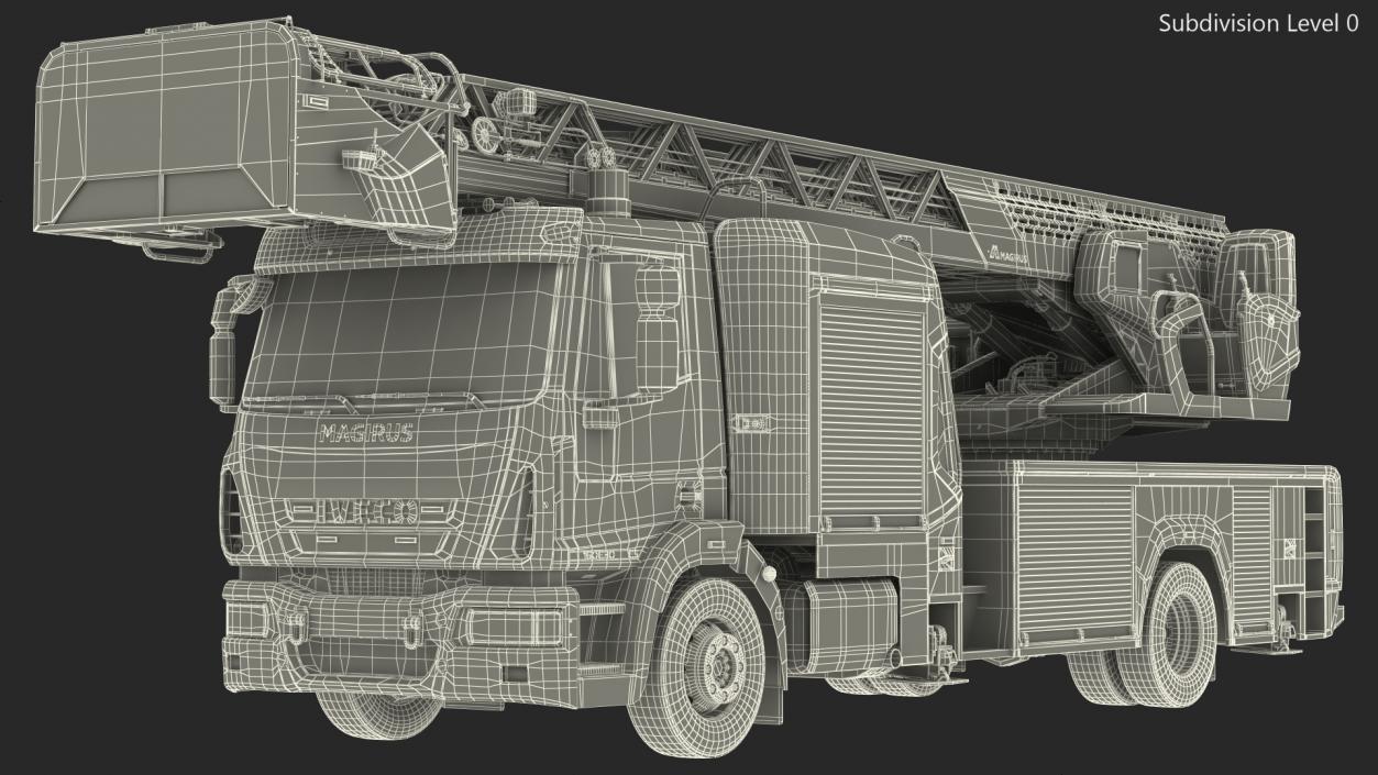 3D model Iveco FF160 Magirus Fire Truck