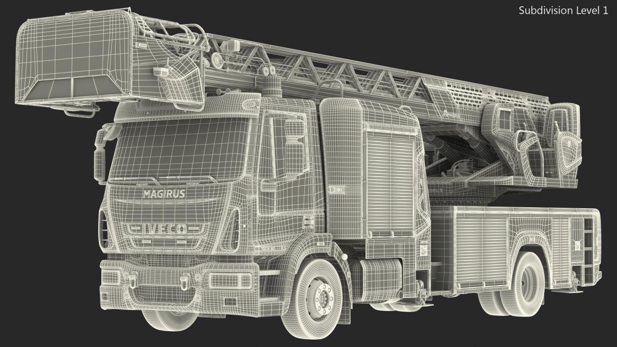 3D model Iveco FF160 Magirus Fire Truck