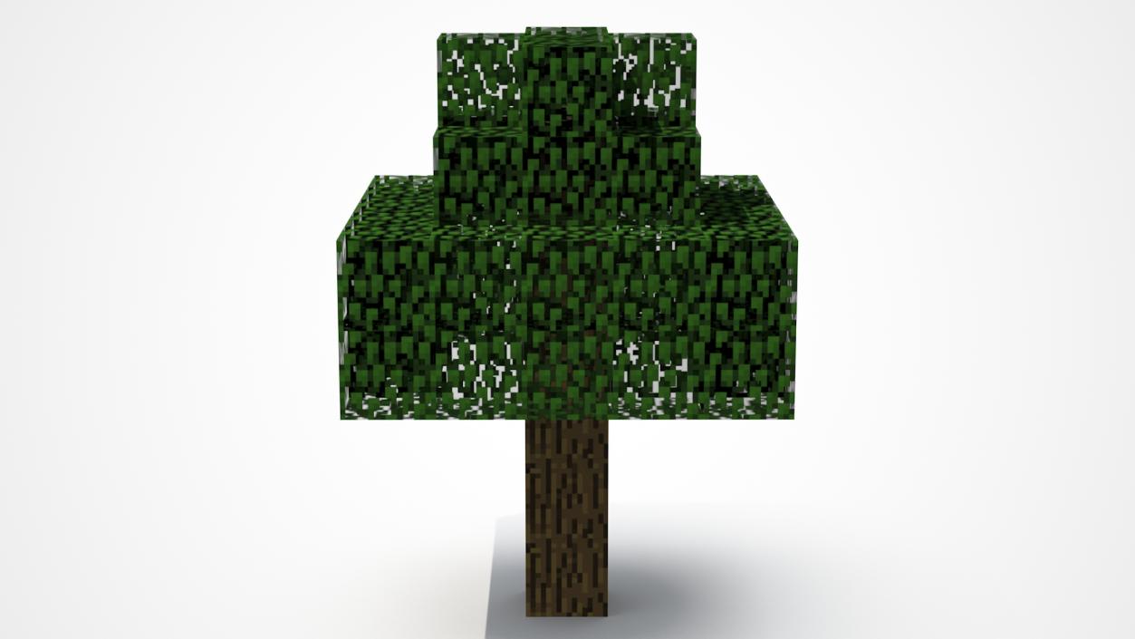 3D Minecraft Oak Tree model