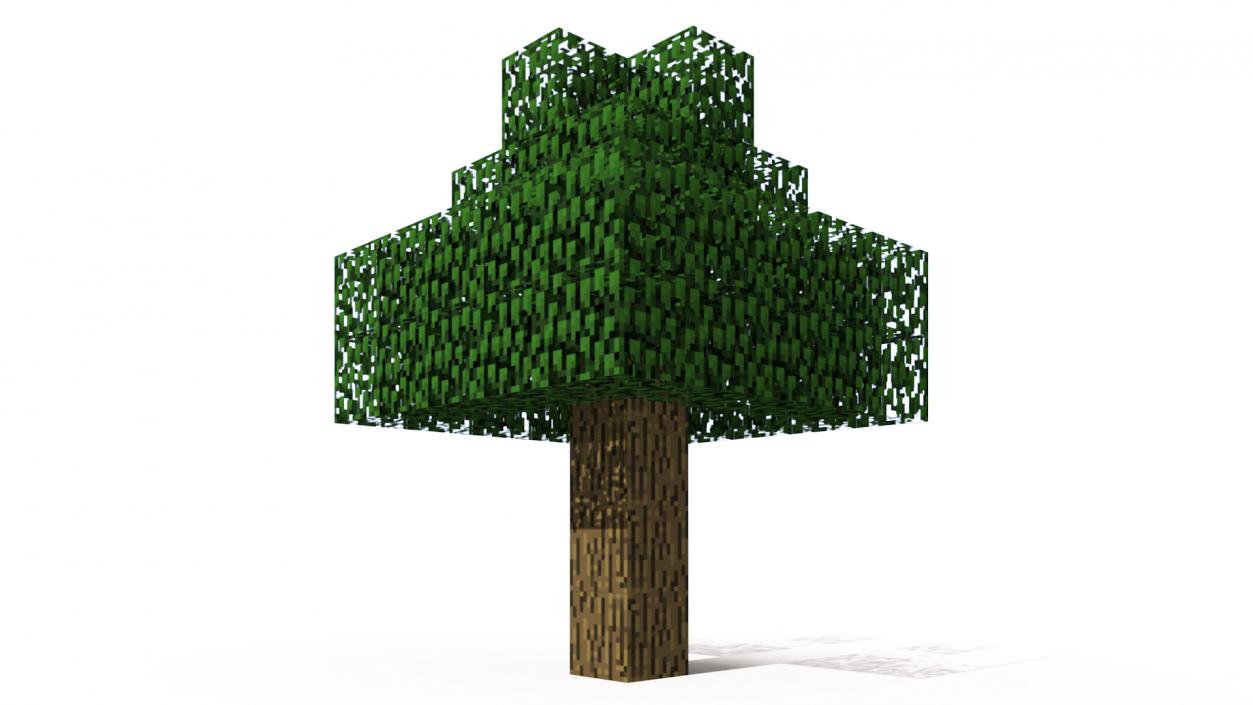 3D Minecraft Oak Tree model