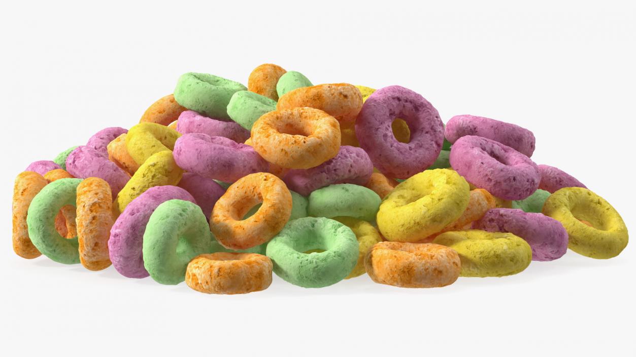 3D Colored Cereals Rings