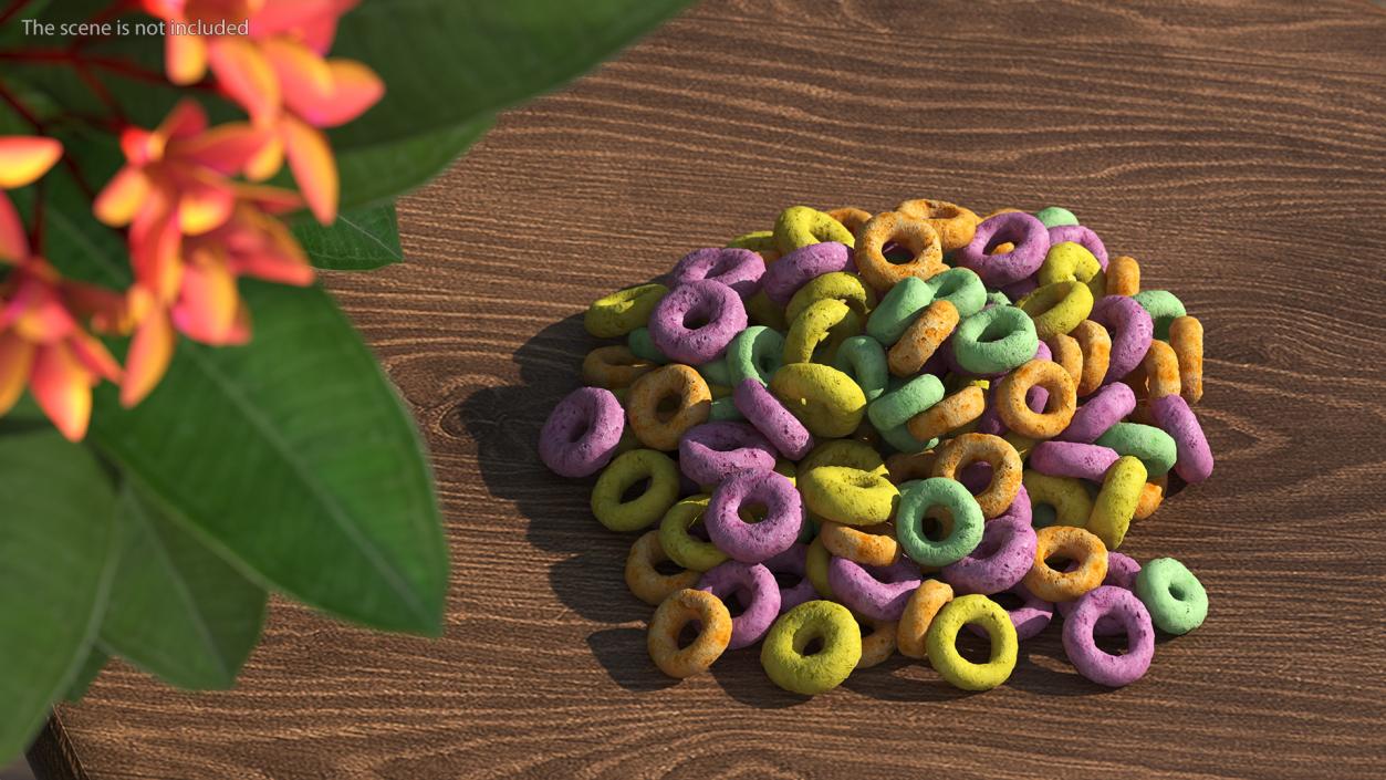 3D Colored Cereals Rings