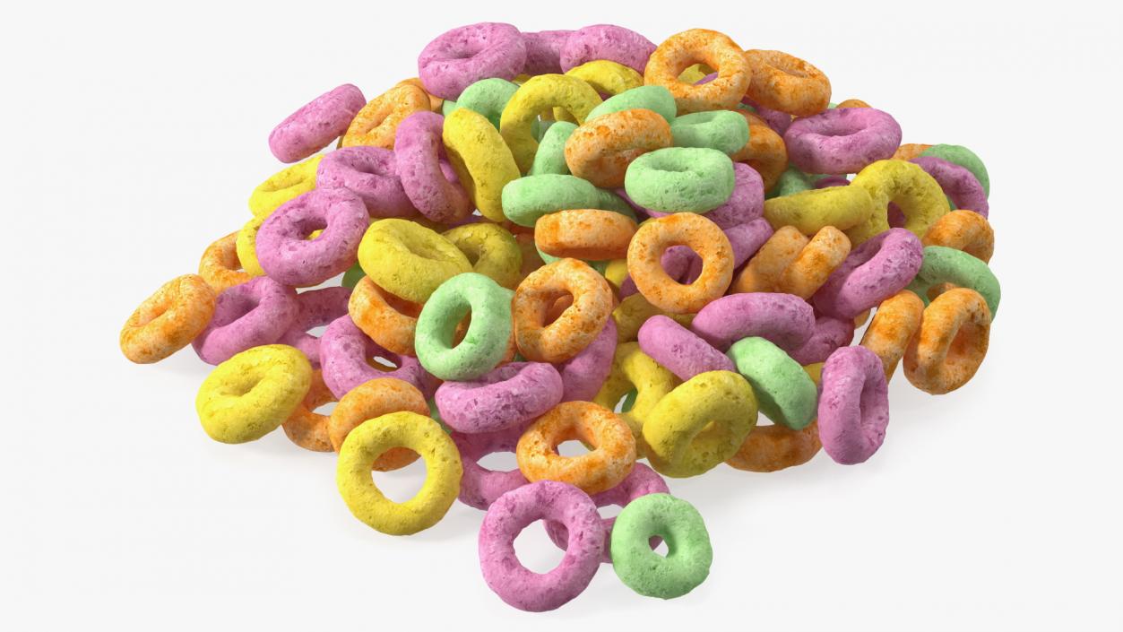 3D Colored Cereals Rings