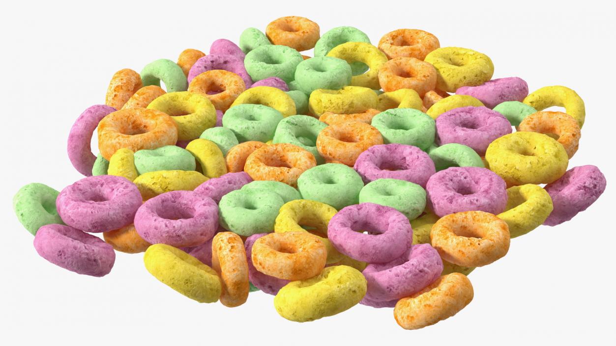 3D Colored Cereals Rings