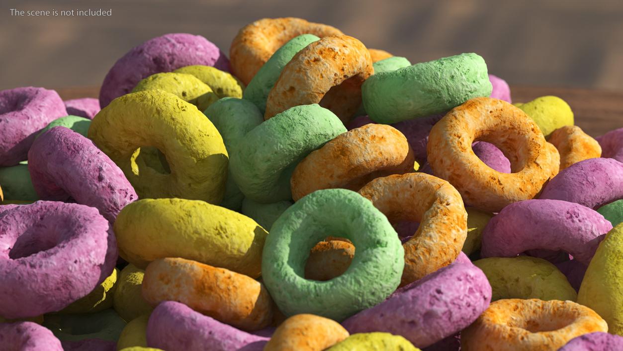 3D Colored Cereals Rings