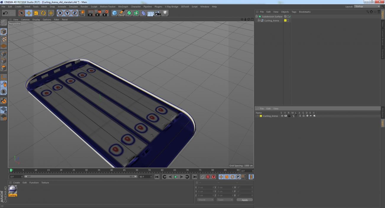 3D Curling Arena model