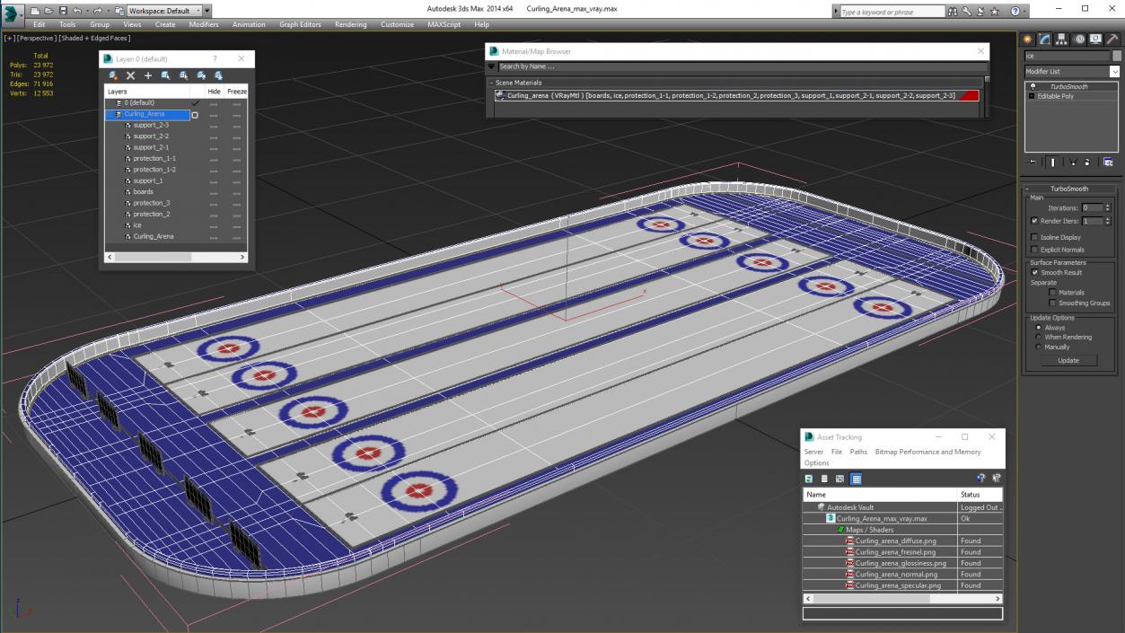 3D Curling Arena model