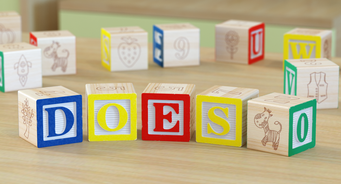 3D Wooden Letters Blocks