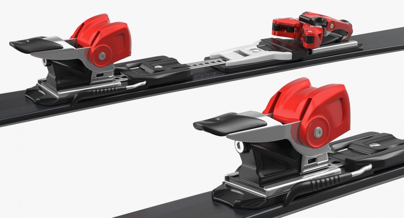 3D Red Ski Equipment Collection model