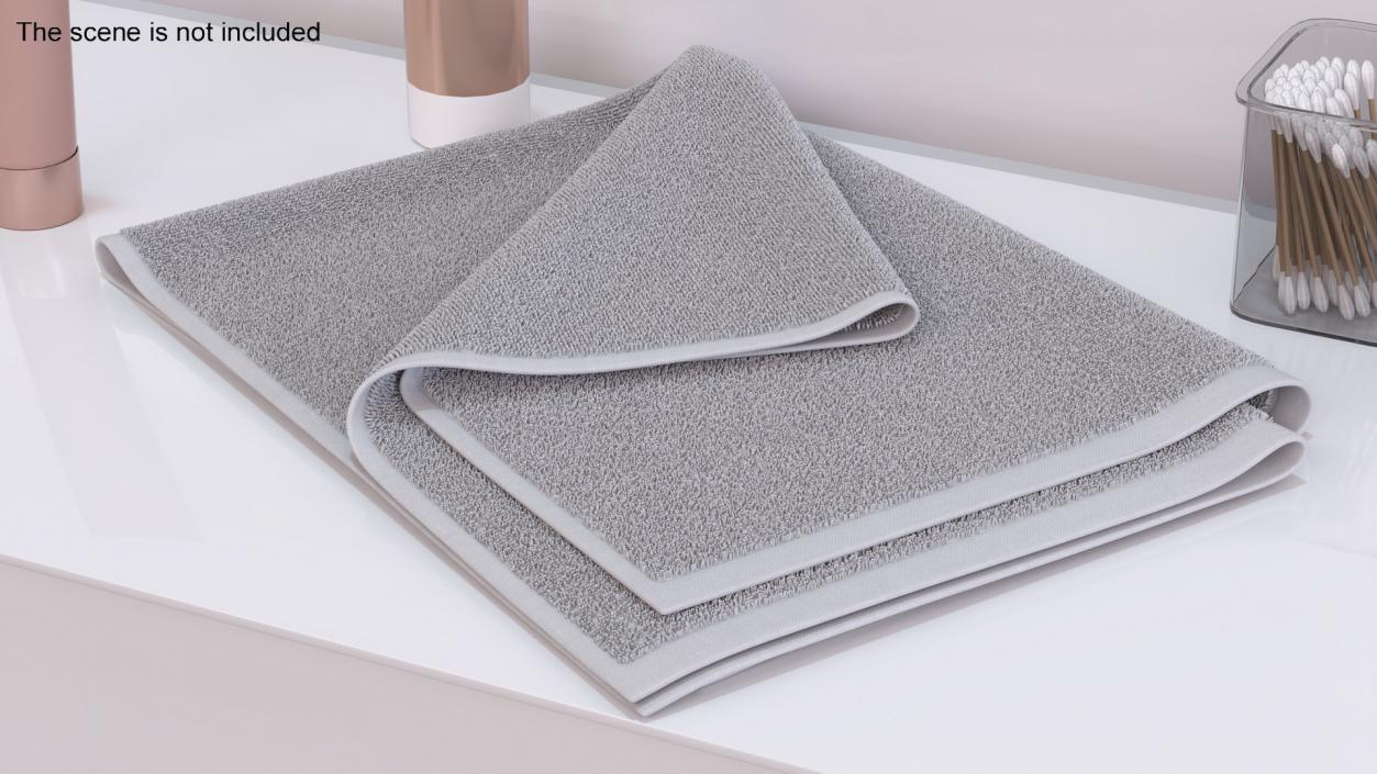 3D Folded Bath Towel with Fur