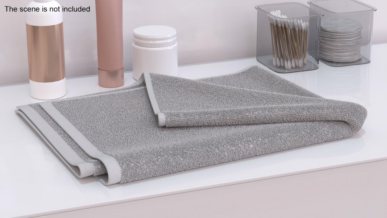 3D Folded Bath Towel with Fur