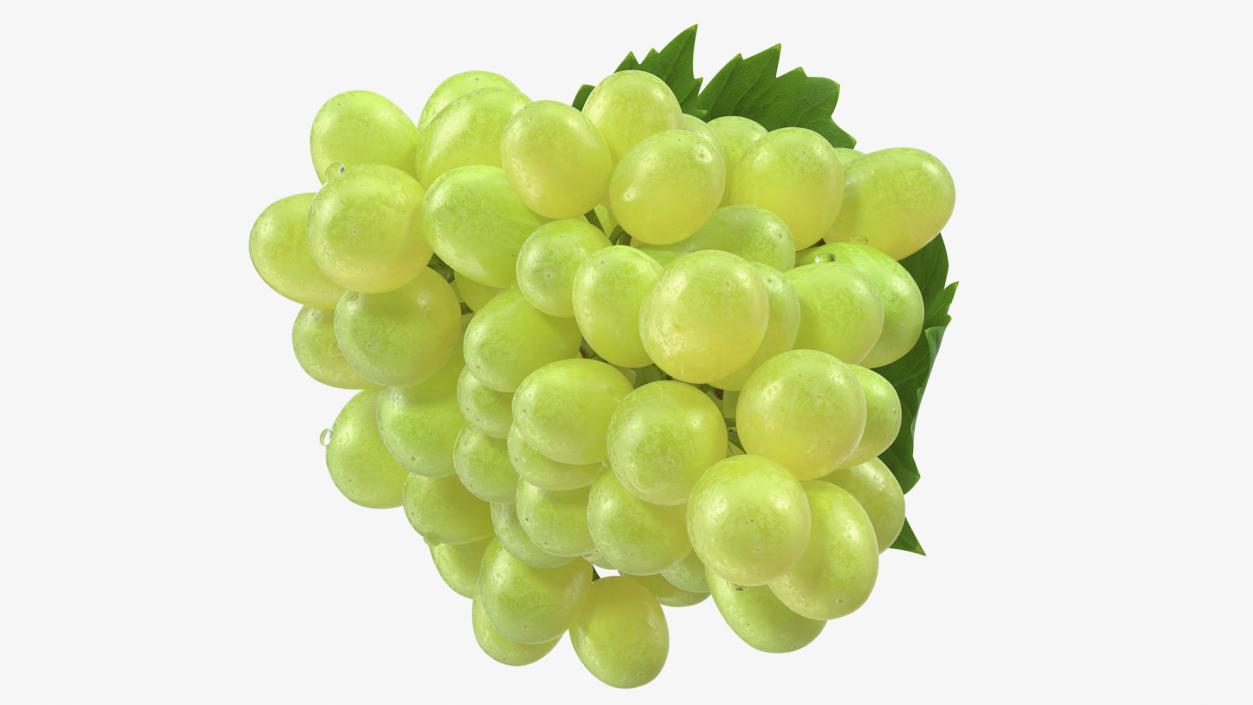 3D Bunch of Green Grapes