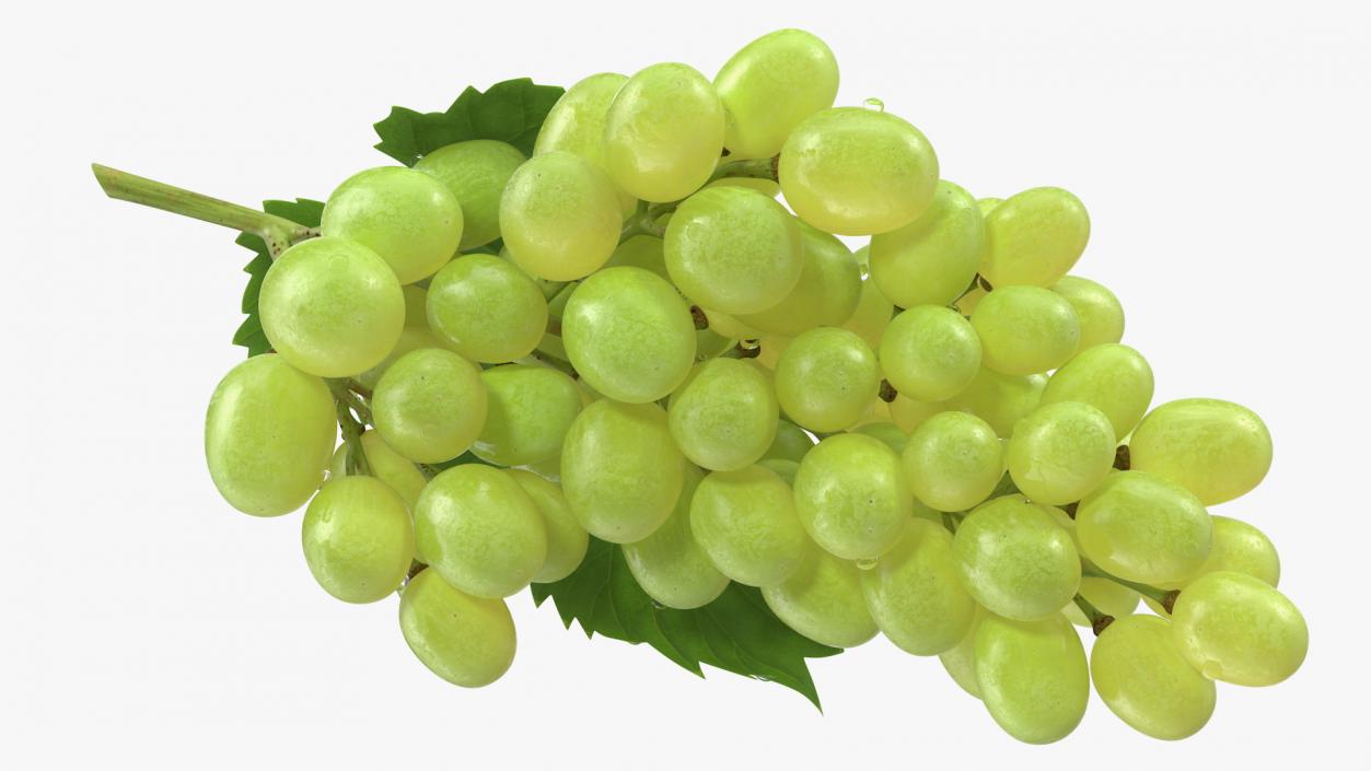 3D Bunch of Green Grapes