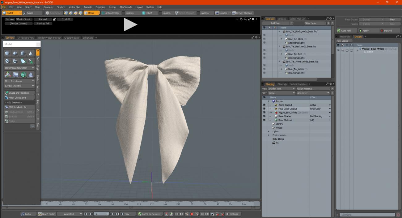 3D model Vogue Bow White