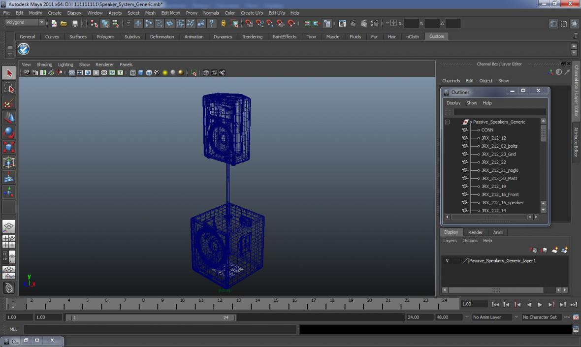 3D model JBL Passive Speakers