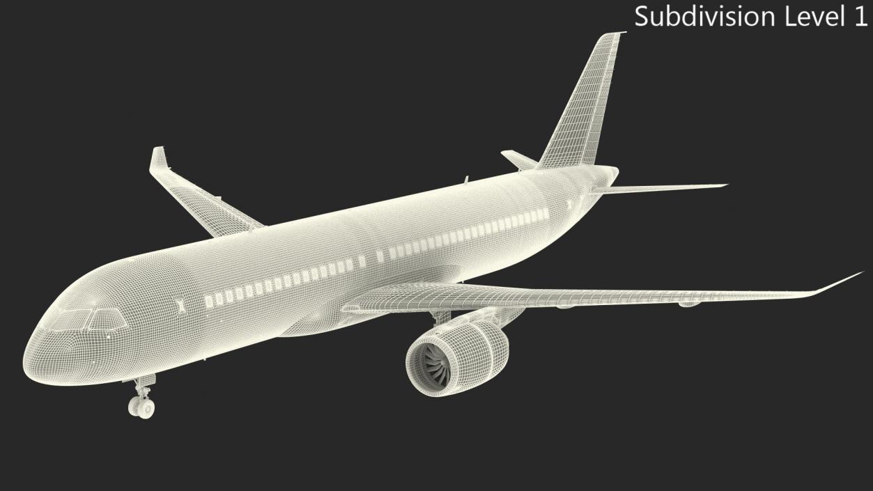 3D model Narrow Body Airliner