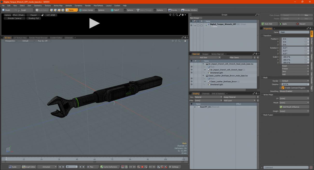 3D model Digital Torque Wrench OFF