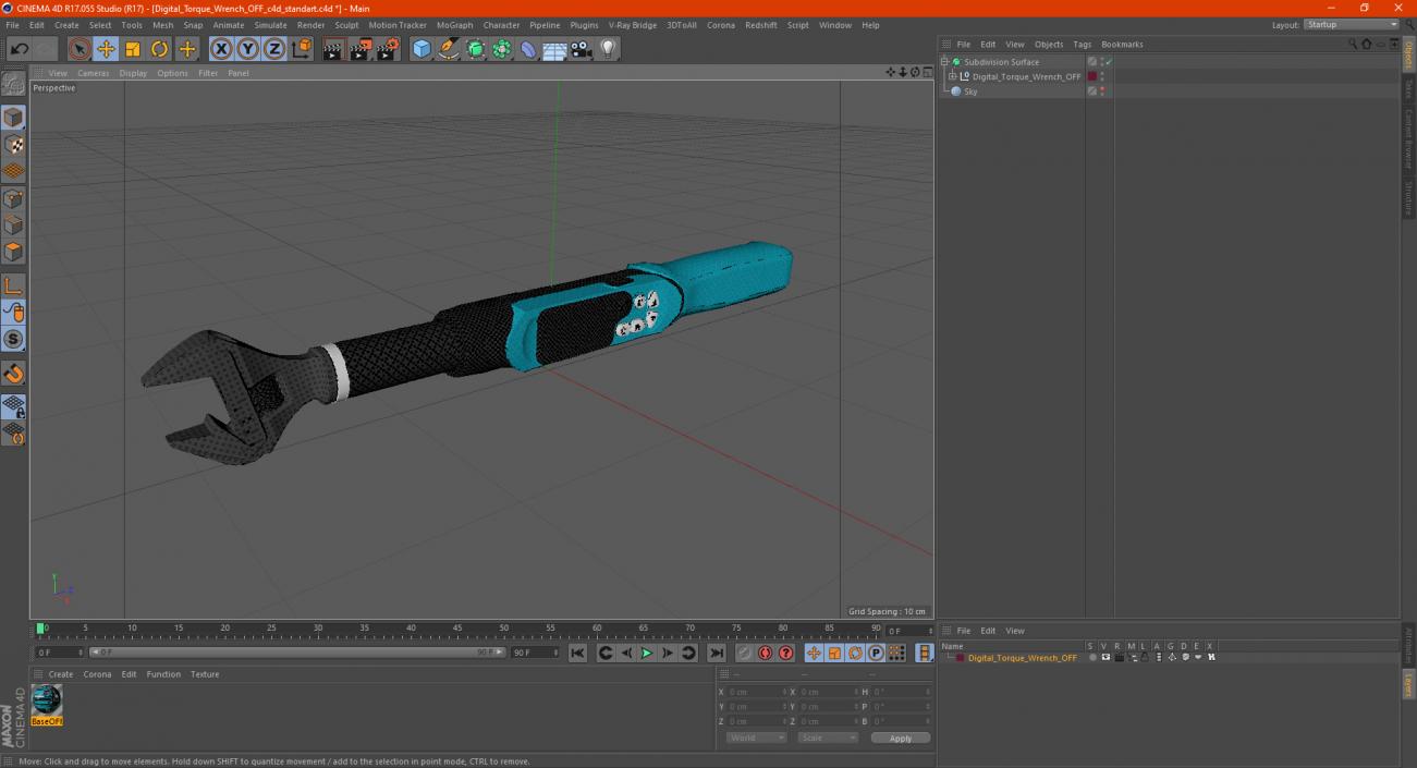 3D model Digital Torque Wrench OFF