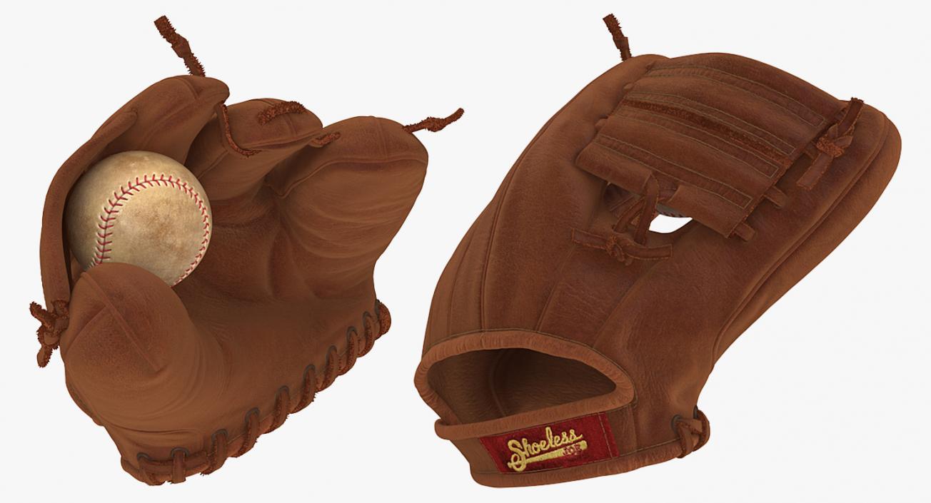 3D model Baseball Gloves and Ball Collection