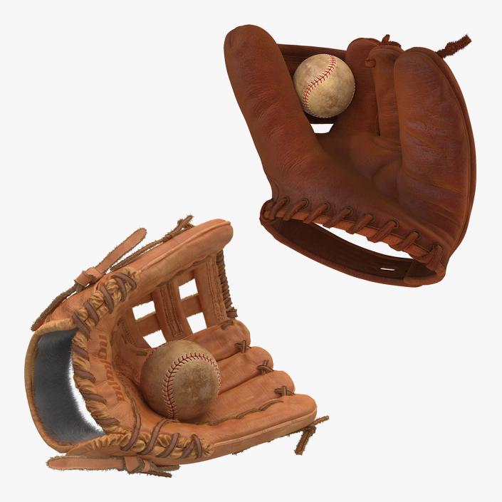 3D model Baseball Gloves and Ball Collection