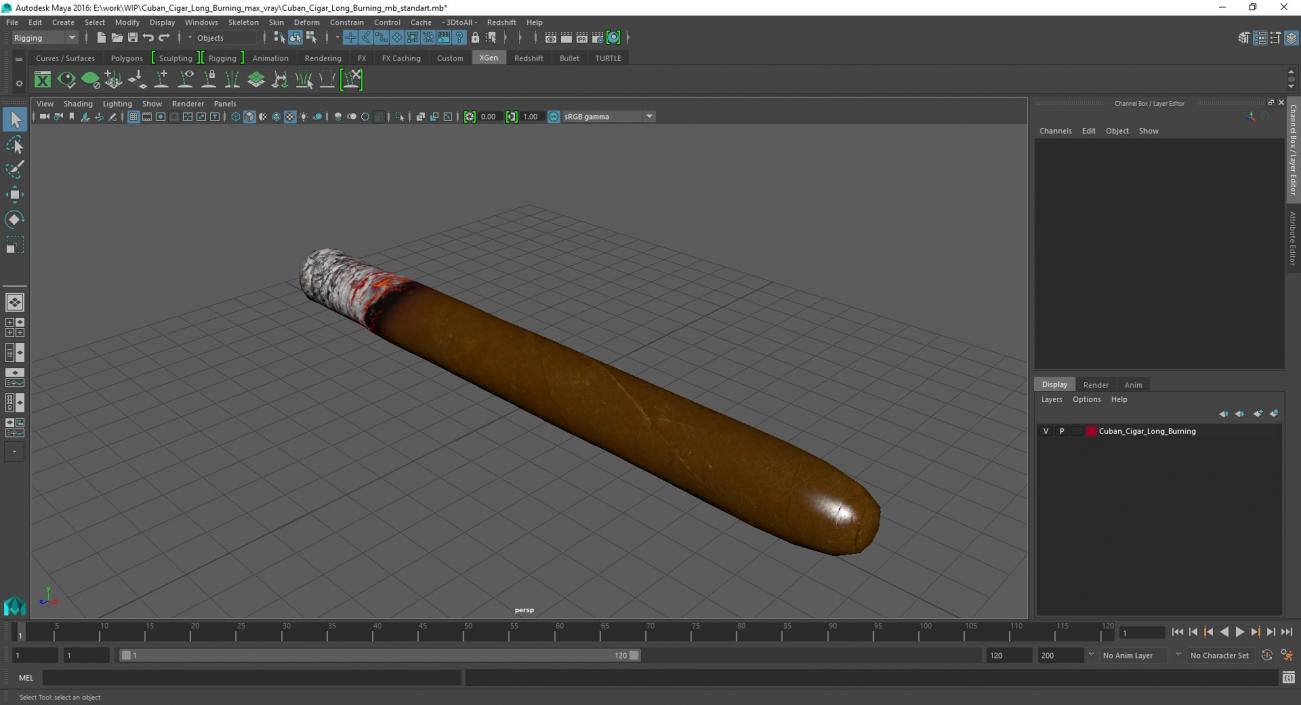 Cuban Cigar Long Burning 3D model