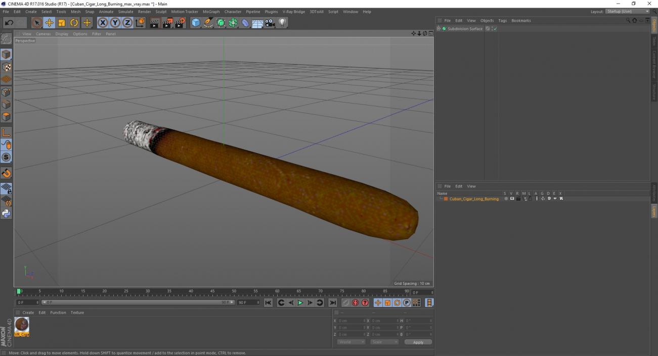 Cuban Cigar Long Burning 3D model