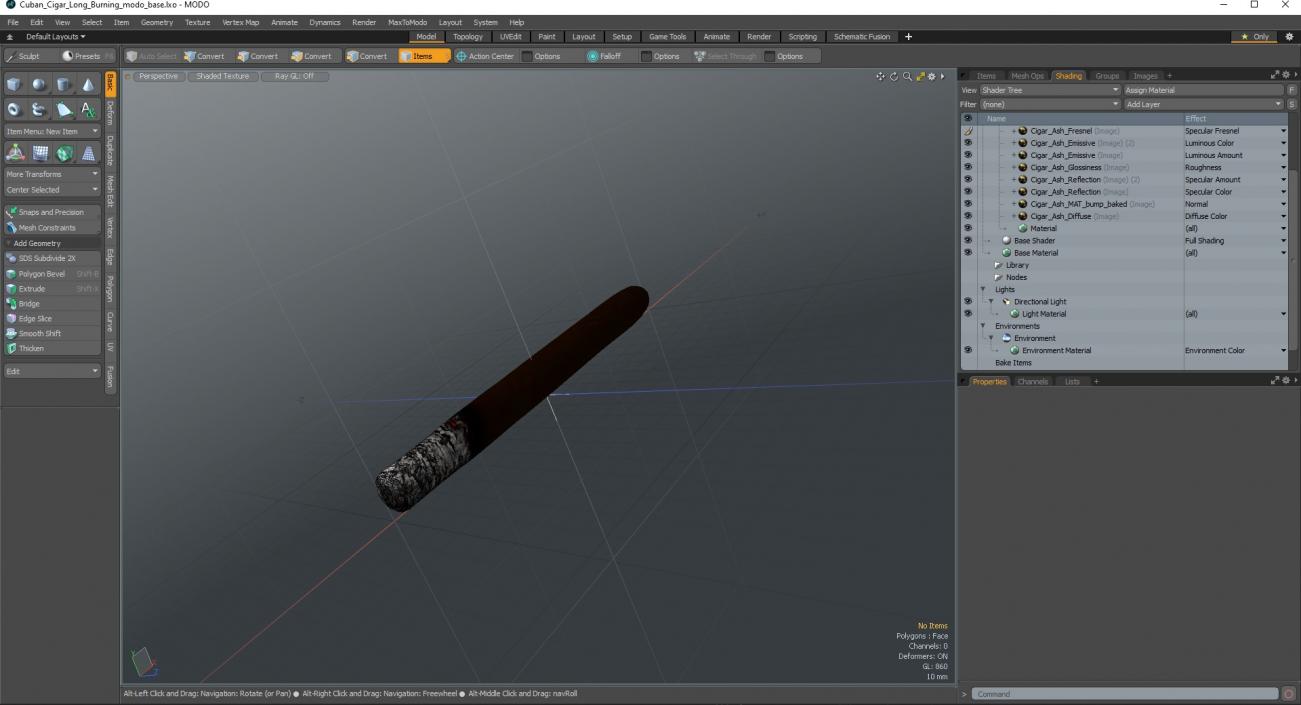 Cuban Cigar Long Burning 3D model