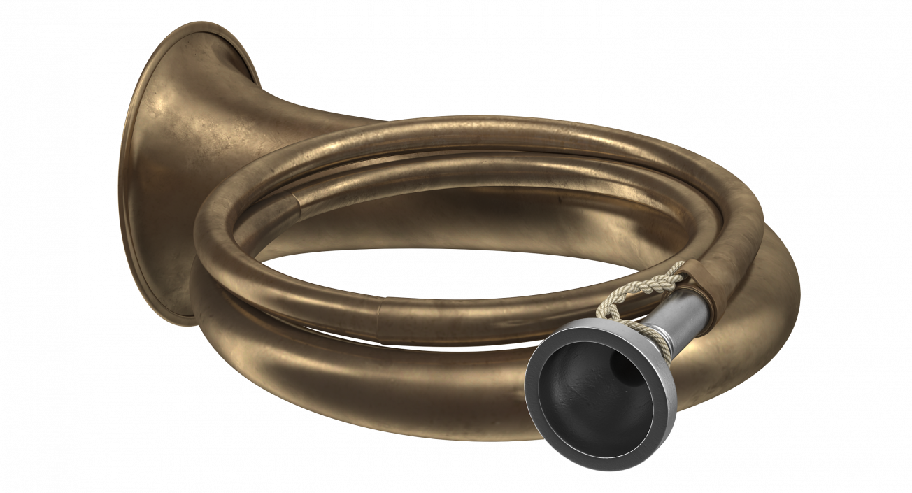 Old Hunting Horn Brass 3D