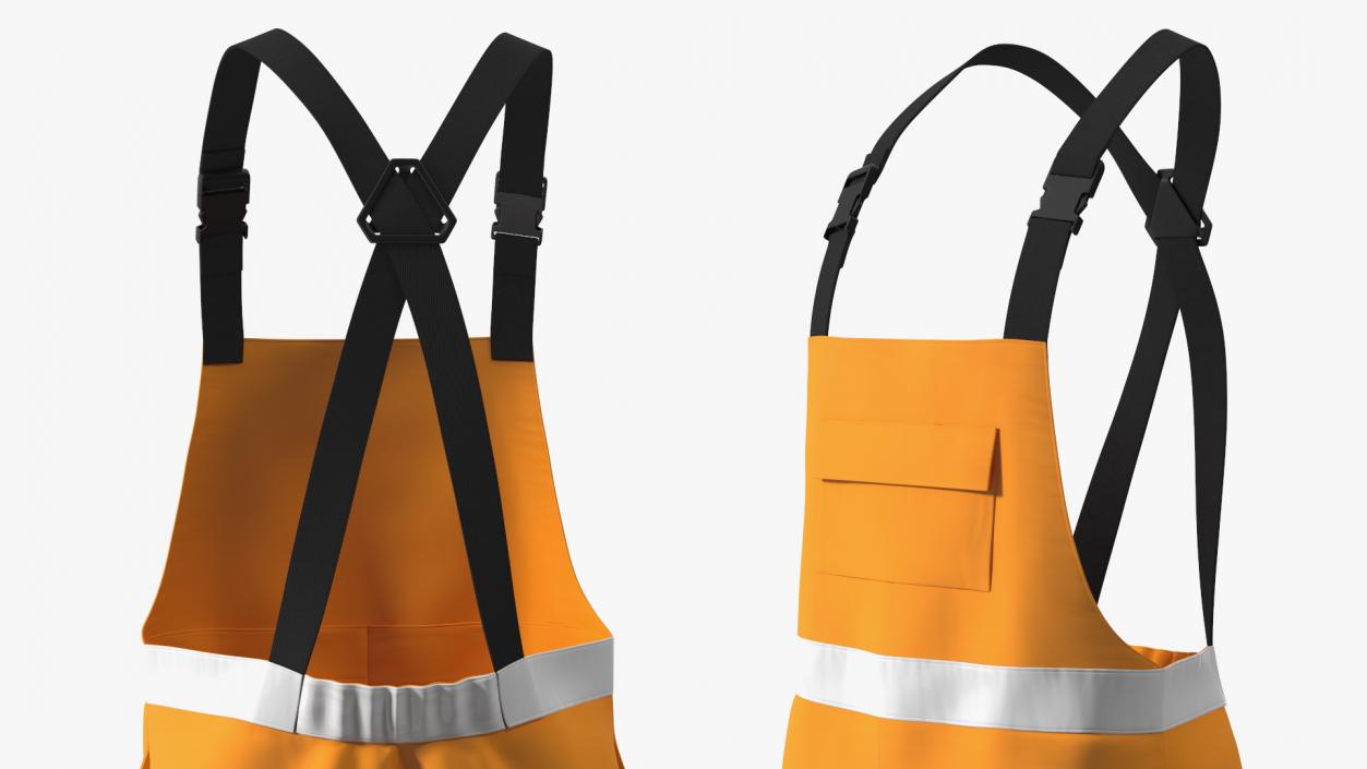 High Visibility Rain Overalls 3D model