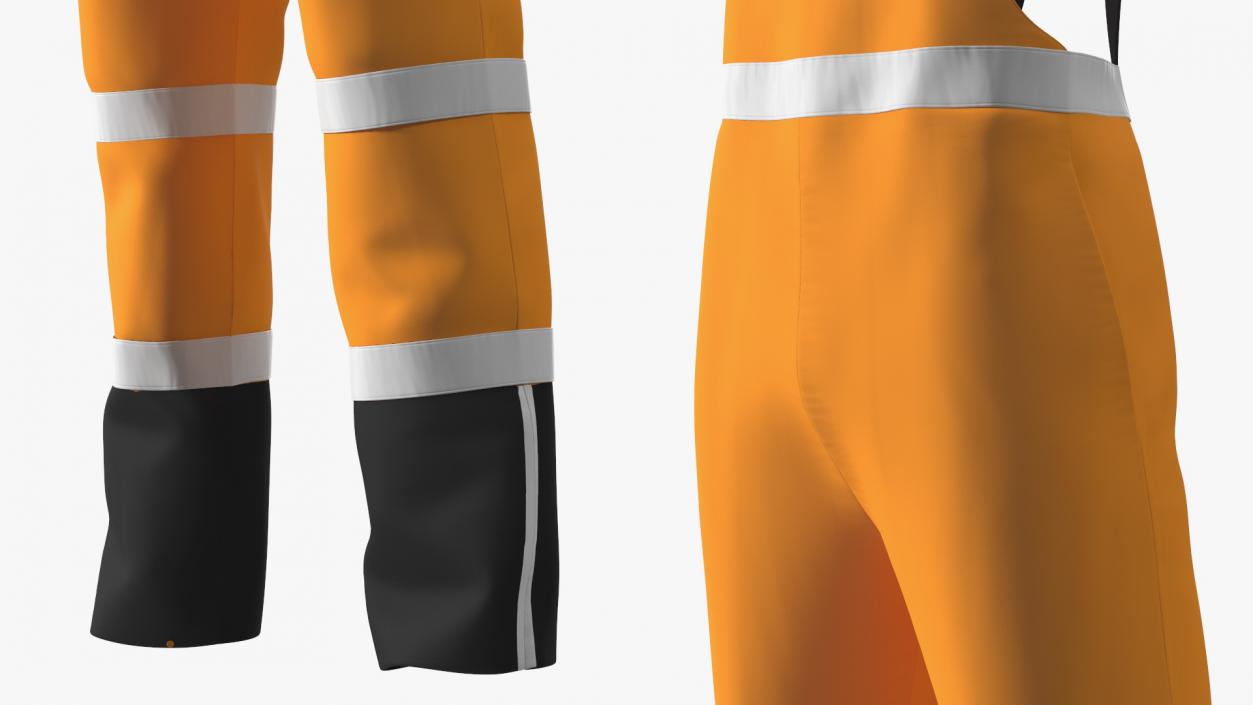 High Visibility Rain Overalls 3D model