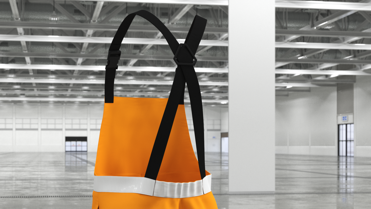 High Visibility Rain Overalls 3D model